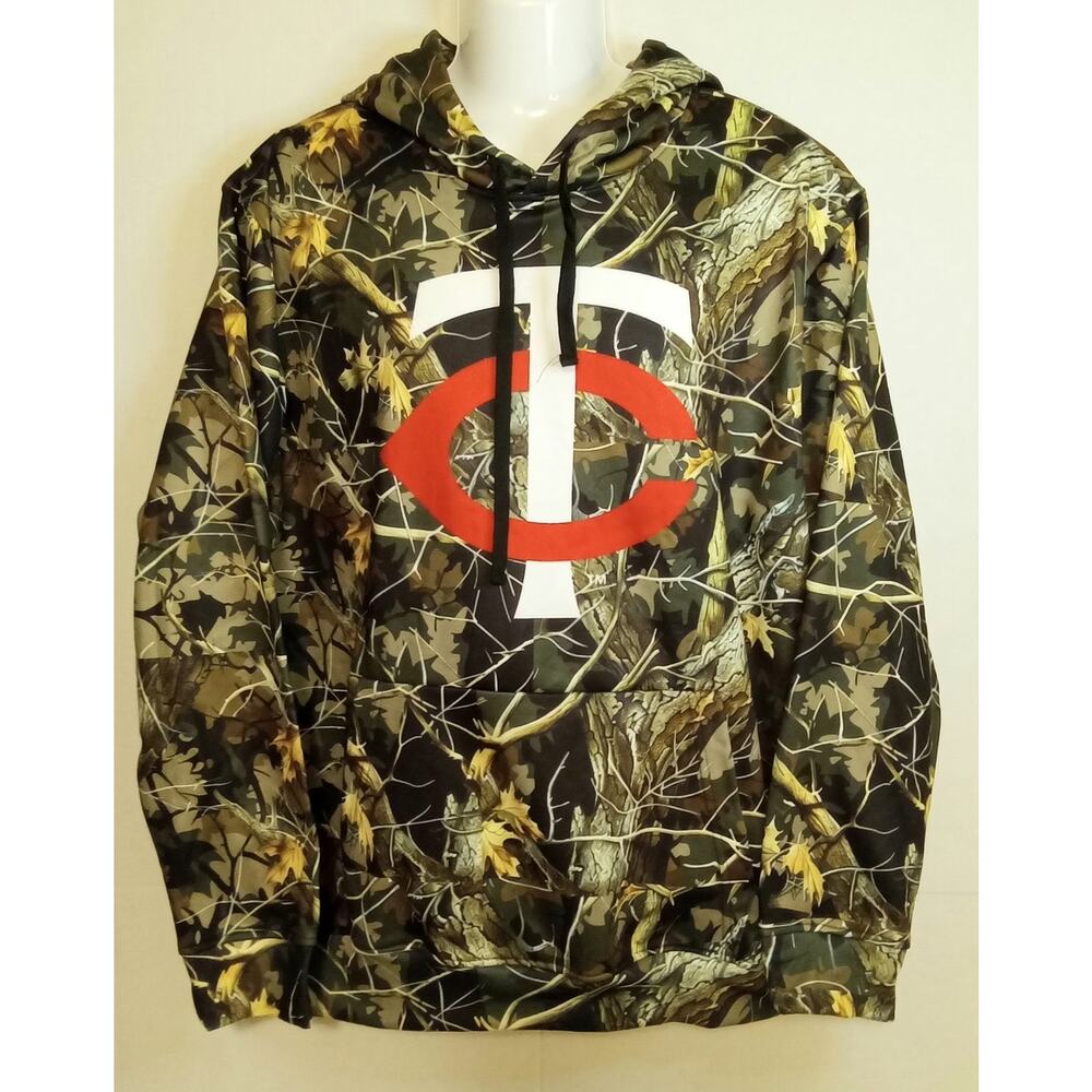 Minnesota Twins MLB Foco Big Logo Camo Hoodie 2XL